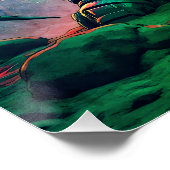 Demon Roboter mit Flügel bei einem UFO ポスター (コーナー)