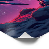 Demon Roboter mit Flügel bei einem UFO ポスター (コーナー)