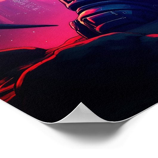 Demon Roboter mit Flügel bei einem UFO ポスター (角)