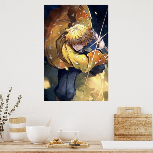 Demon Slayer  Zenitsu Agatsuma 1 ポスター (キッチン)