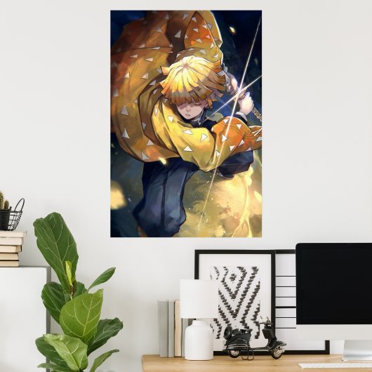 Demon Slayer  Zenitsu Agatsuma 1 ポスター (ホームオフィス)