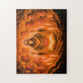 Demon summoner mage in oil painting ジグソーパズル (縦)