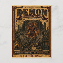 Demon, Vintage Circus Monster ポストカード
