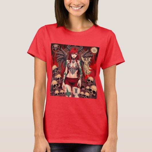 Demonio Seductora y Ángel Puro: Dualidad Oscura Tシャツ (正面)