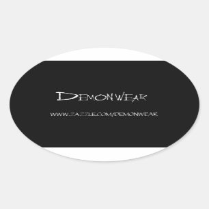 DemonWearの広告宣伝のステッカー2 楕円形シール