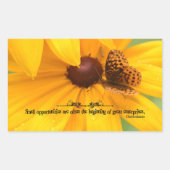 Demostenesの感動的引用文「機会」 長方形シール (正面)