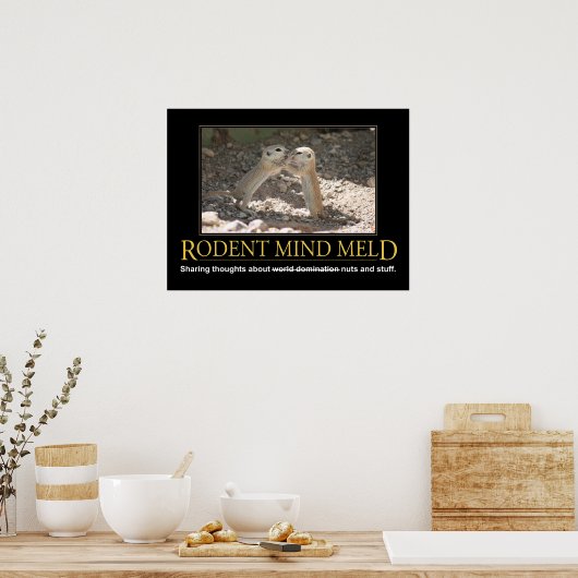 Demotivational Poster: Squirrel Mind Mld ポスター (キッチン)