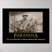 Demotivational Squirrelのポスター： Paranoia ポスター (正面)