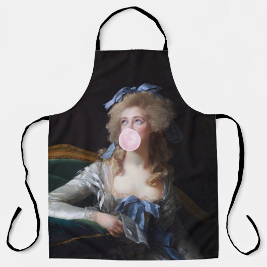 Demure with Pink Bubble Gum エプロン (正面)