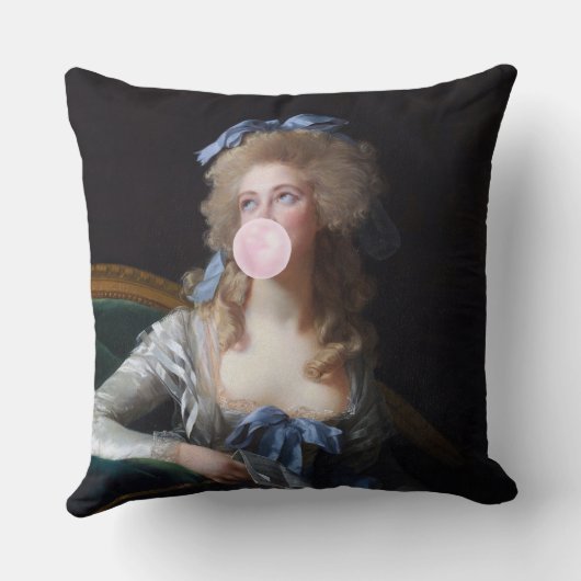 Demure with Pink Bubble Gum クッション (裏面)