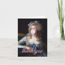 Demure with Pink Bubble Gum サンキューカード