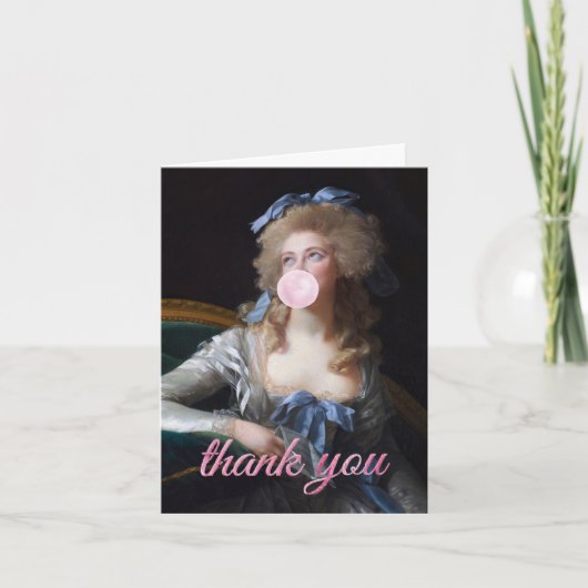 Demure with Pink Bubble Gum サンキューカード (正面)