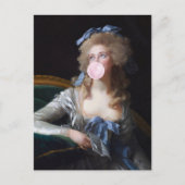 Demure with Pink Bubble Gum ポストカード (正面)