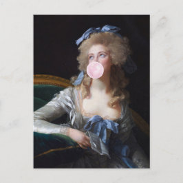 Demure with Pink Bubble Gum ポストカード