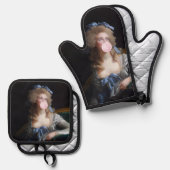 Demure with Pink Bubble Gum 鍋つかみ&鍋敷きセット (正面/裏面)