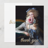 Demure with Pink Peony サンキューカード (正面/裏面)