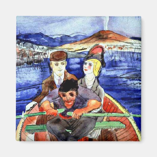 Demuth – ソレントからボートに乗る マグネット (正面)