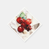 Demuth – リンゴとグリーンガラス スタンダードカクテルナプキン (角)