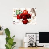 Demuth – リンゴとグリーンガラス ポスター (ホームオフィス)