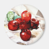 Demuth – リンゴとグリーンガラス マグネット (正面)