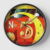 Demuth:私は姿5を金ゴールドで見た 壁時計 (正面)