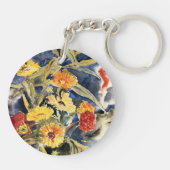 Demuth – 花のスプレー キーホルダー (裏面)