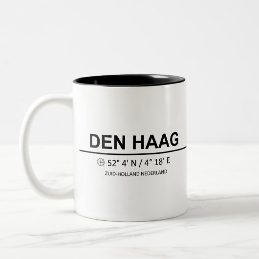 Den Haag座標 – Den Haag座標 ツートーンマグカップ (左)