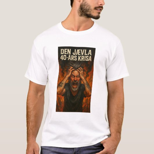 Den Jævla 40års krisa | AI Art Tシャツ (正面)