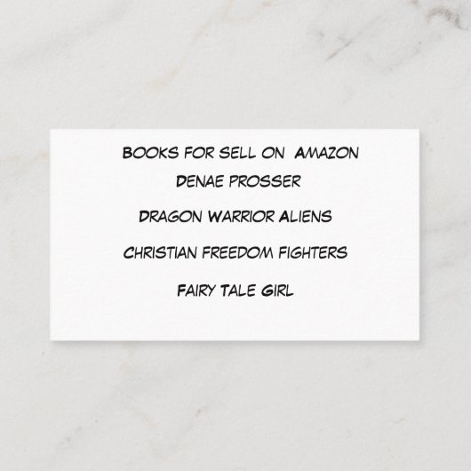 Denaeの漫画本 名刺 (裏面)