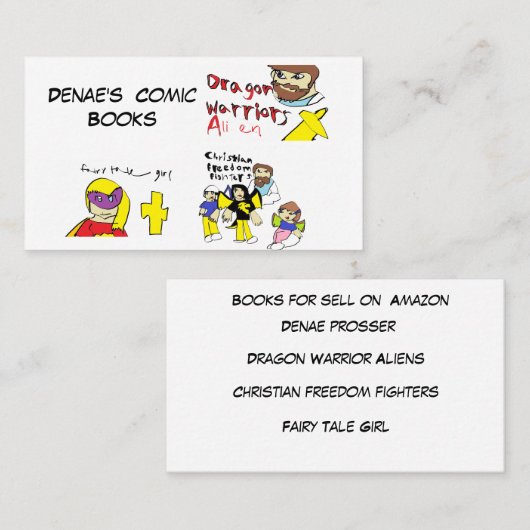 Denaeの漫画本 名刺 (正面/裏面)