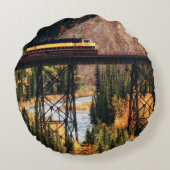 Denaliの国立公園およびジャム米国アラスカ ラウンドクッション (裏面)