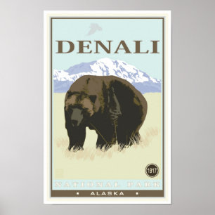 Denaliの国立公園 ポスター