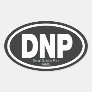 Denaliの国立公園 楕円形シール
