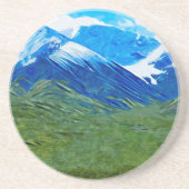 Denaliアラスカの抽象芸術の山そして空 コースター (正面)
