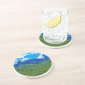 Denaliアラスカの抽象芸術の山そして空 コースター (側面)