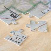 Denali (アラスカ)の地図のパズル ジグソーパズル (側面)