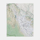 Denali (アラスカ)の地図のフリースブランケット フリースブランケット (正面)