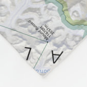 Denali (アラスカ)の地図のフリースブランケット フリースブランケット (角)