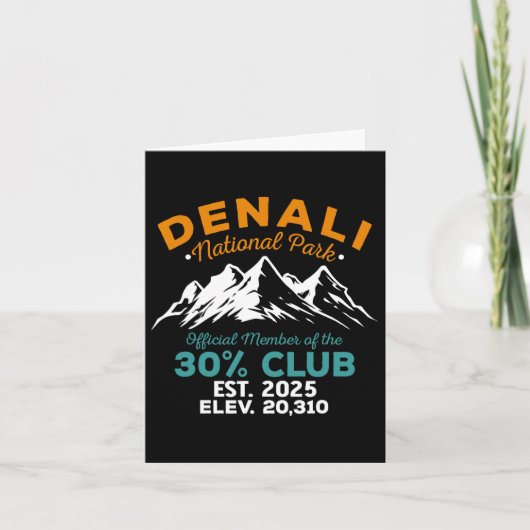 Denali 30 Percent Club Est 2025 Hiking Adventure  カード (正面)