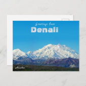 Denali Alaska Post Card Scenicからの挨拶 ポストカード (正面/裏面)
