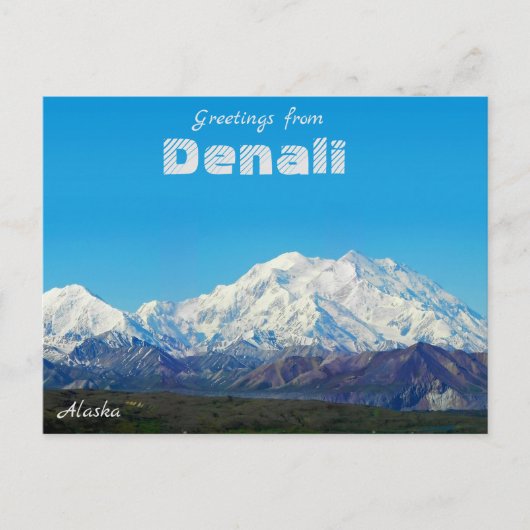 Denali Alaska Post Card Scenicからの挨拶 ポストカード (正面)