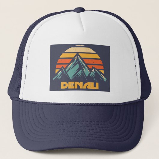 Denali Alaska Retro Turquoise キャップ (正面)