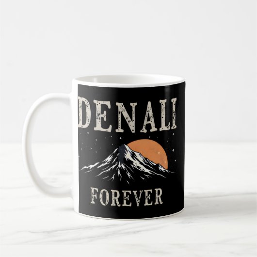 Denali Forever - Alaska Mountain Range Graphic コーヒーマグカップ (左)