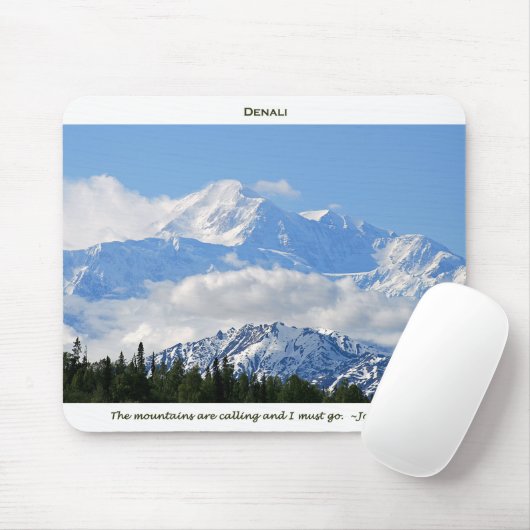 Denali/Mtnsはボーダーを持つMuirをまたは呼んでいますJ マウスパッド (マウス)