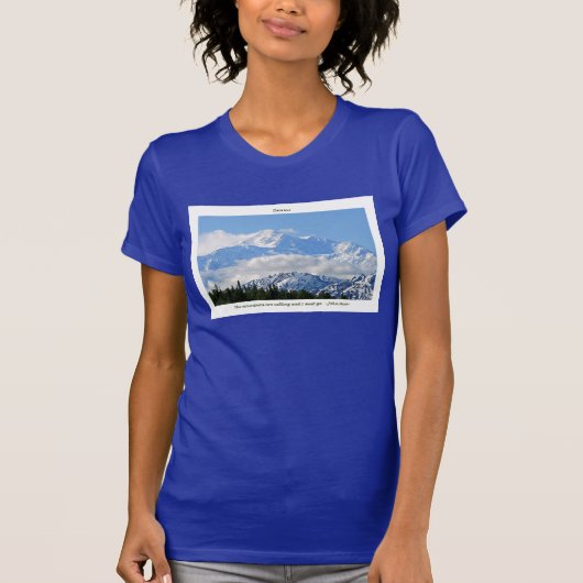 Denali/Mtnsはボーダーを持つMuirをまたは呼んでいますJ Tシャツ (正面)