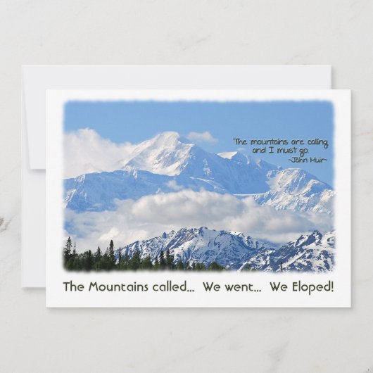Denali: Mtnsは呼びました-私達は駆け落ちしました! 招待状 (正面)
