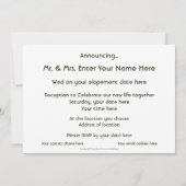 Denali: Mtnsは呼びました-私達は駆け落ちしました! 招待状 (裏面)