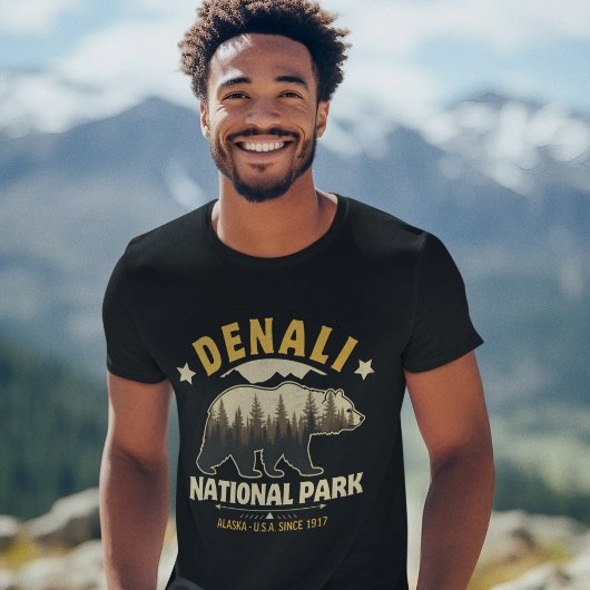 Denali National Park Alaska Forest Landscape Tシャツ