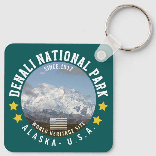 Denali National Park Alaska Since 1917 キーホルダー (裏面)