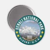 Denali National Park Alaska Since 1917 マグネット (正面/裏面)
